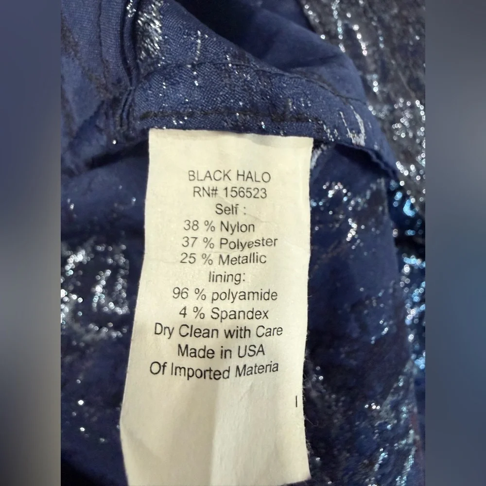 Black Halo by Anthropologie Metallic Mini Dress